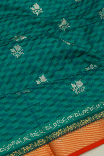 Pochampally Silk Ikat Sea Blue Saree