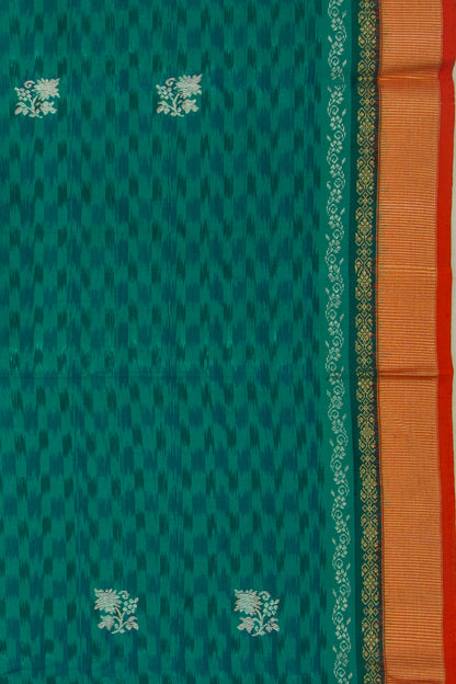 Pochampally Silk Ikat Sea Blue Saree