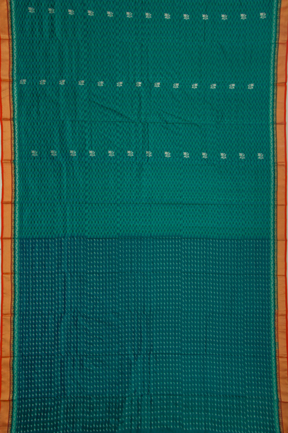 Pochampally Silk Ikat Sea Blue Saree