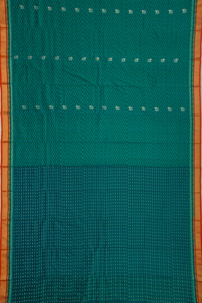 Pochampally Silk Ikat Sea Blue Saree