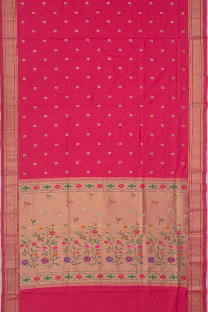 Paithani Silk Butta Pink Saree
