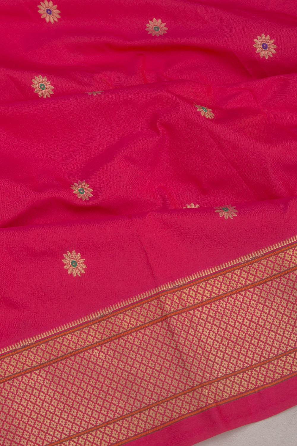 Paithani Silk Butta Pink Saree