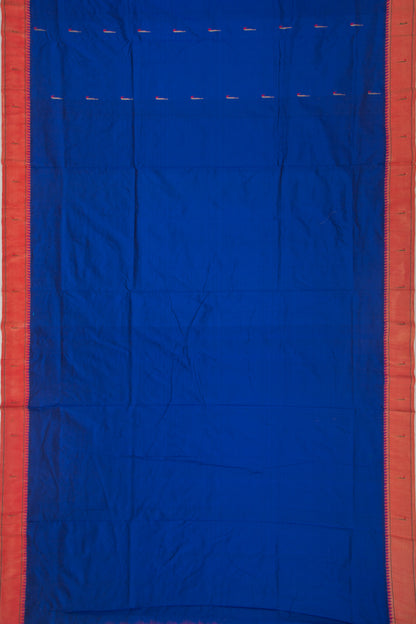 Muniya Soft Silk Butta Royal Blue Saree With Paithani Inspired Muniya Border