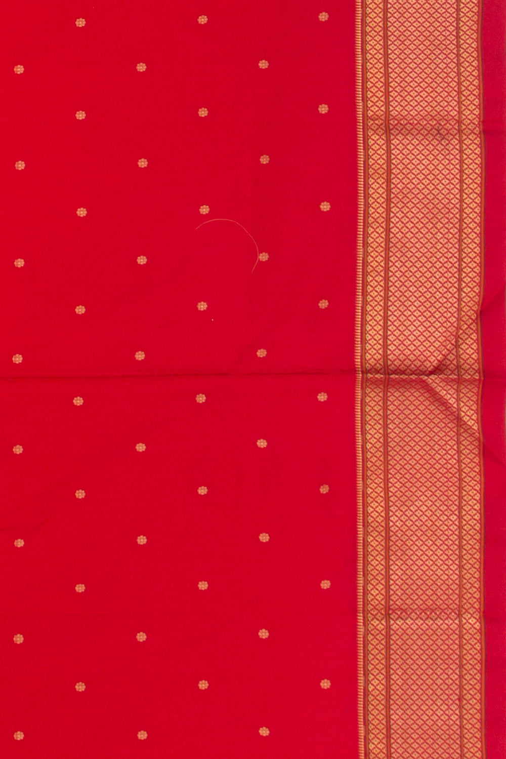 Muniya Silk Butta Red Saree With Paithani Inspired