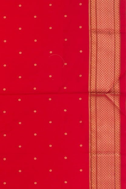Muniya Silk Butta Red Saree With Paithani Inspired