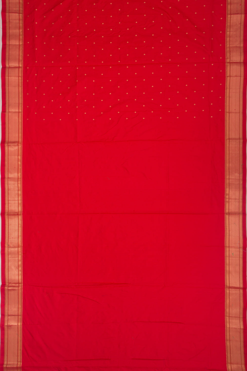 Muniya Silk Butta Red Saree With Paithani Inspired