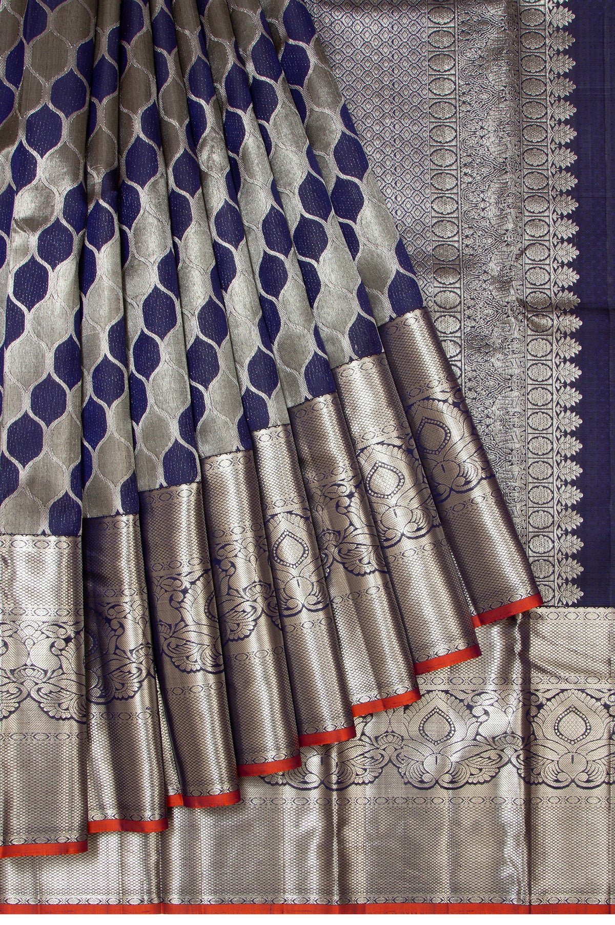 Kanchipuram Silk Brocade Violet Saree