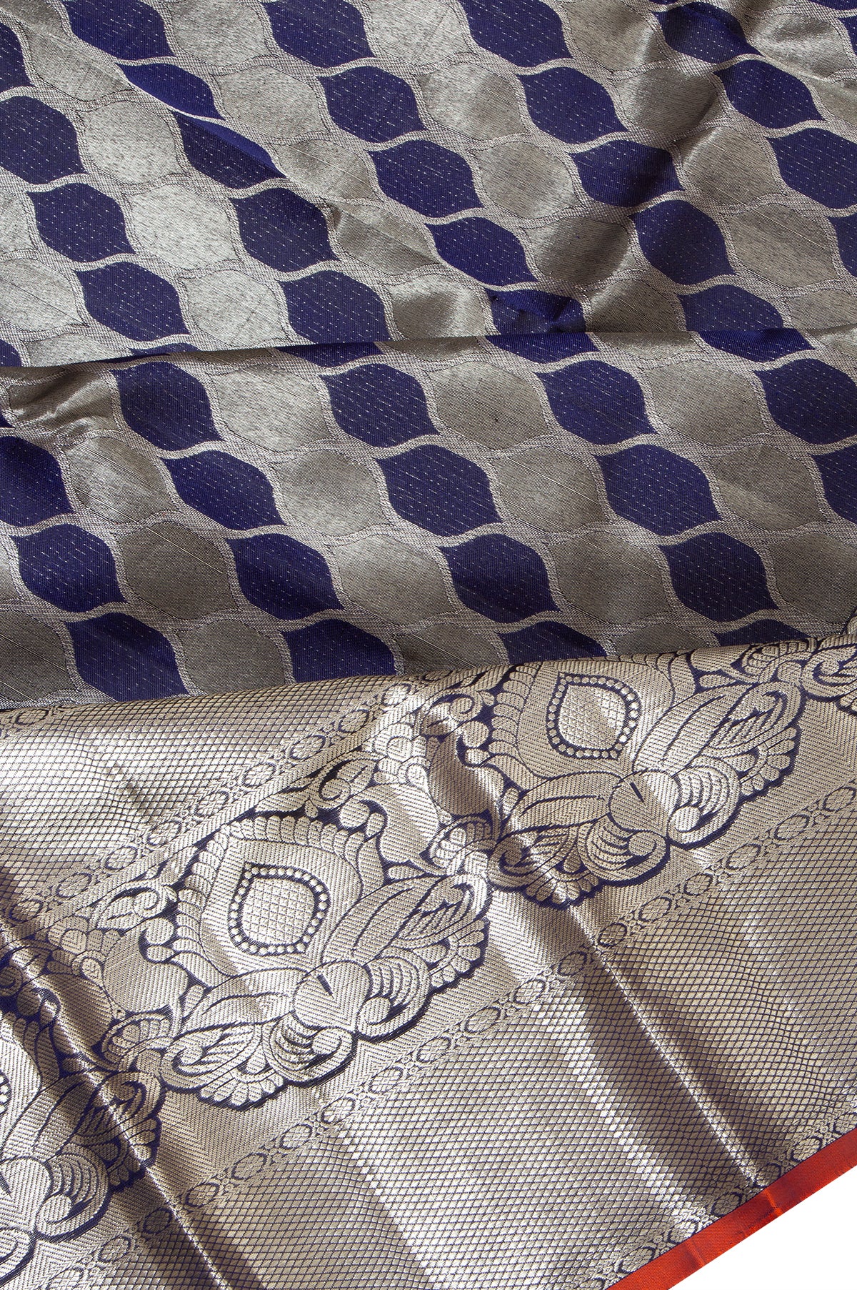 Kanchipuram Silk Brocade Violet Saree
