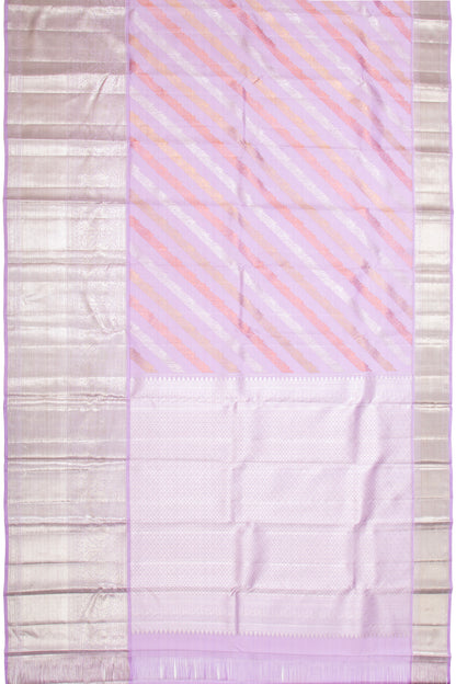 Kanchipuram Silk Jaal Lavender Saree