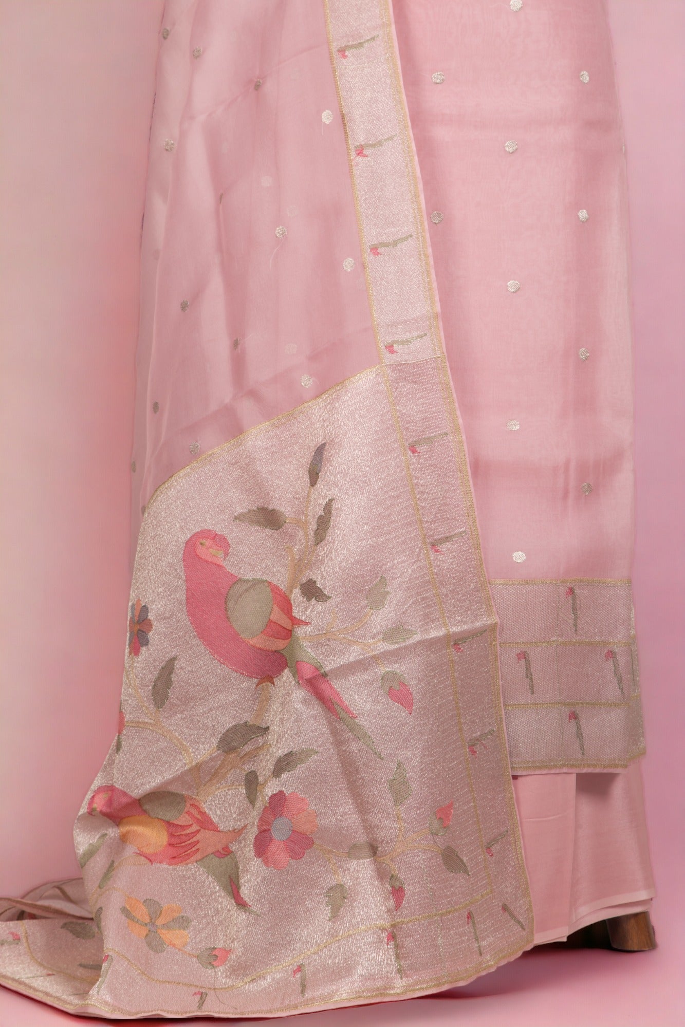Organza Embroidery Pink Salwar Suit Set