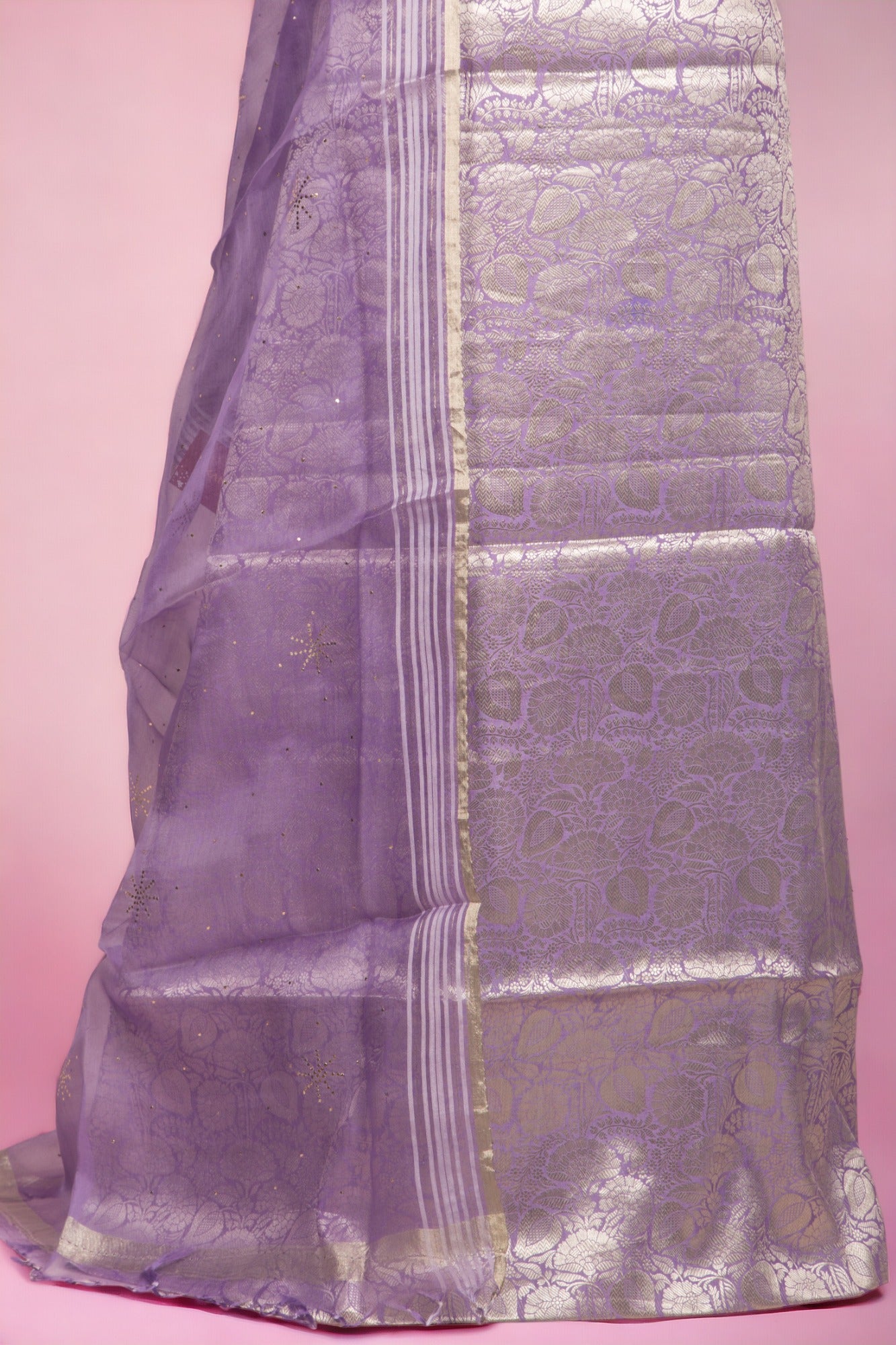 Banarasi Silk Lavender Salwar Suit Set