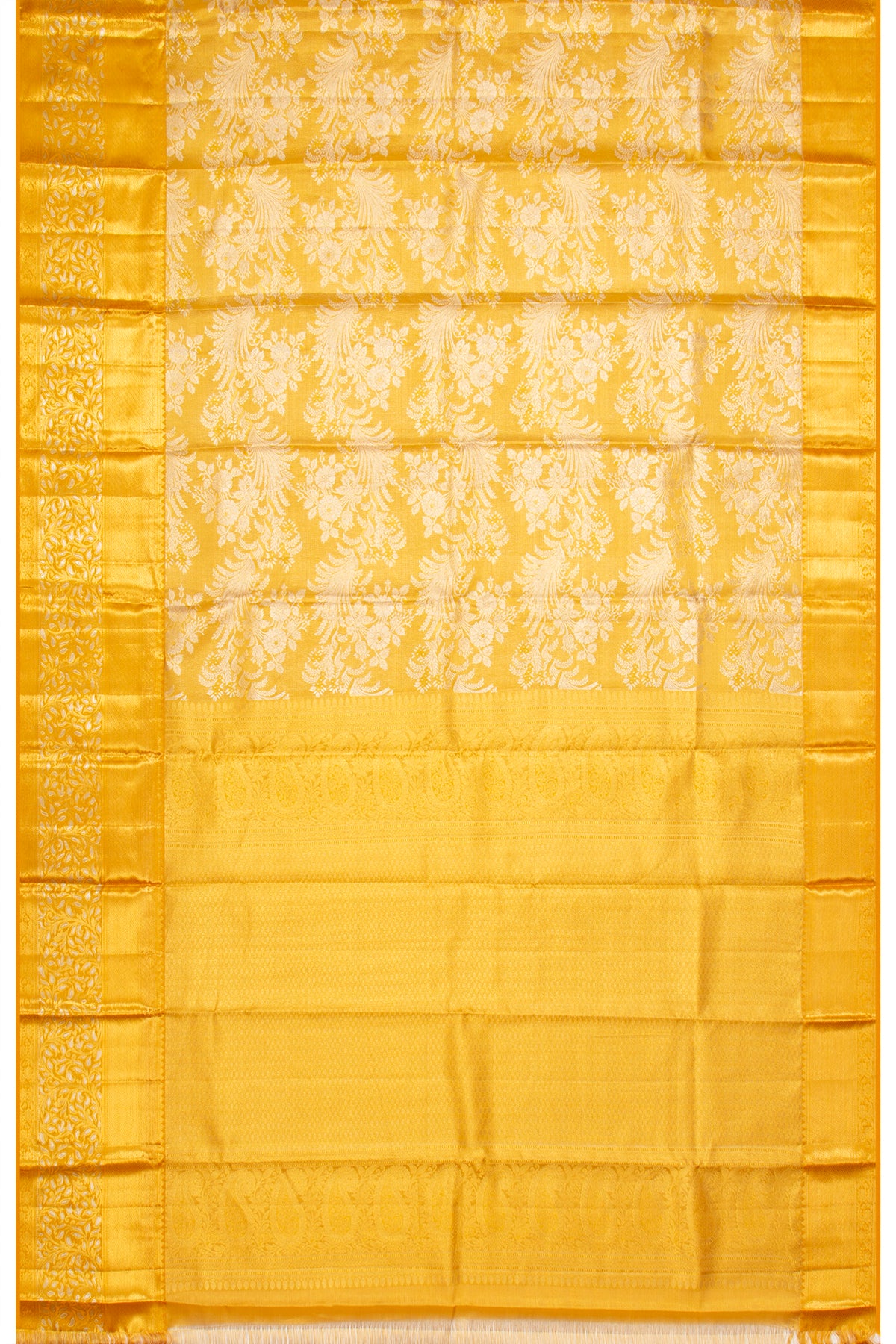 Taranga Kanchi Silk Tissue Jaal Gold Saree