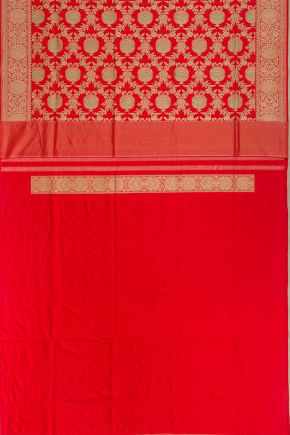 Banarasi Silk Jaal Red Saree