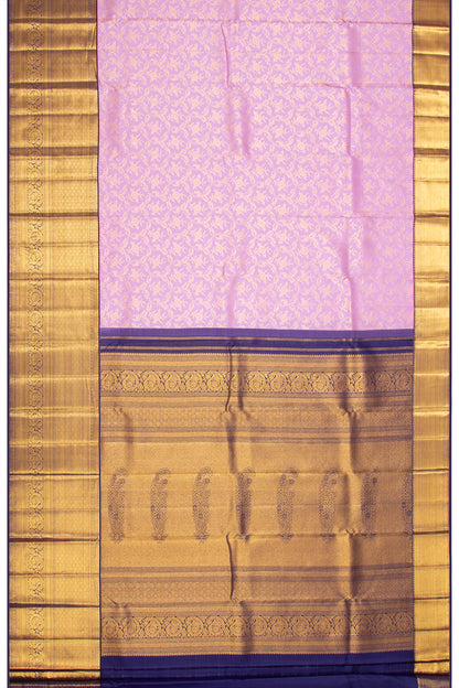 Kanchipuram Silk Brocade Lavender Saree