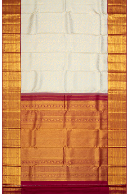 Kanchipuram Silk Brocade Pastel Blue Saree