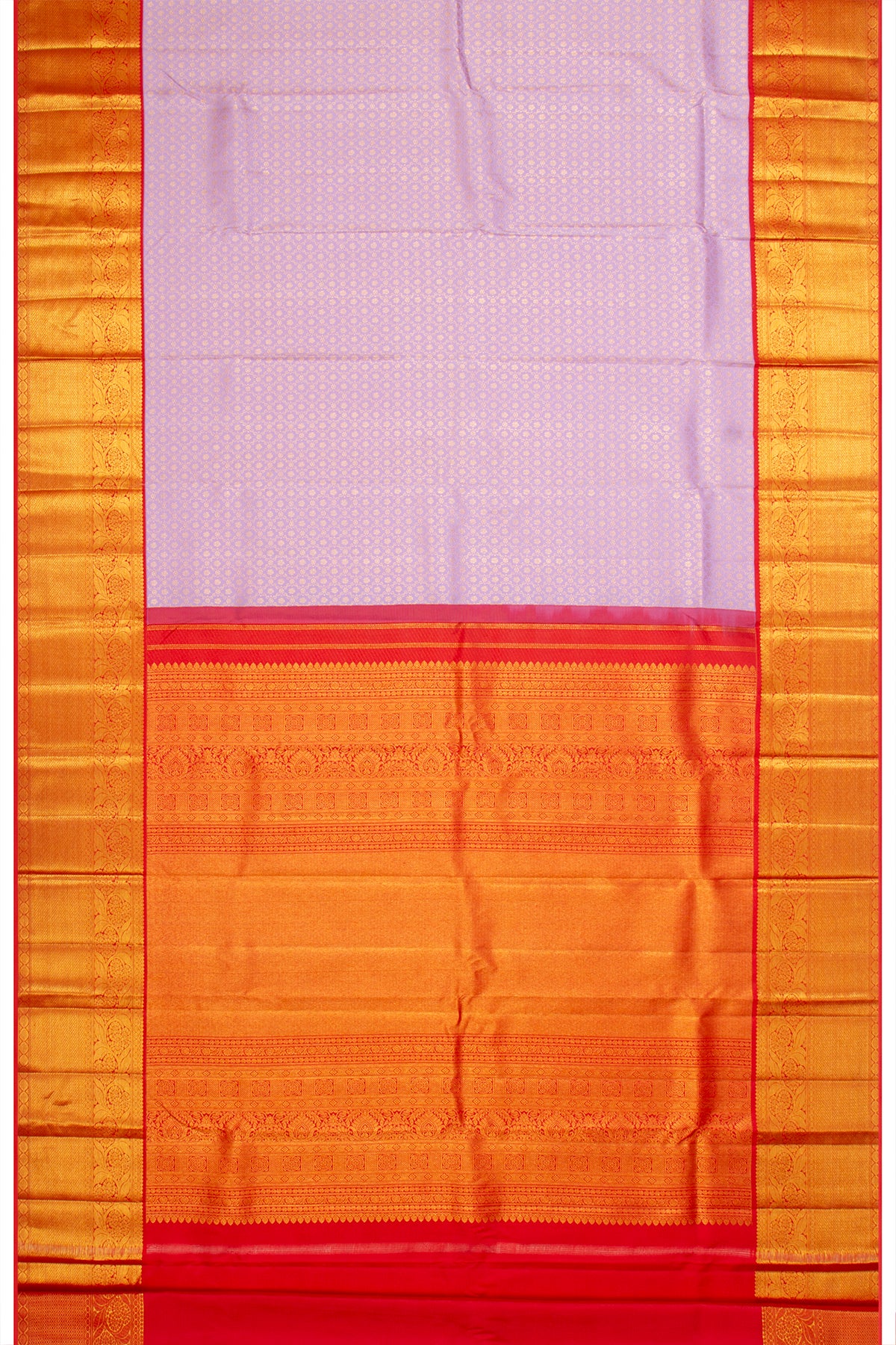 Kanchipuram Silk Brocade Lavender Saree