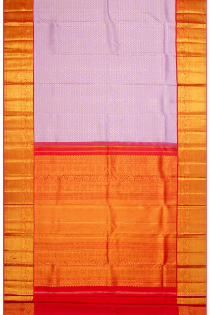 Kanchipuram Silk Brocade Lavender Saree