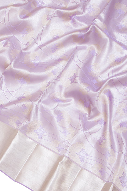 Taranga Kanchi Silk Tissue Jaal Lavender Saree