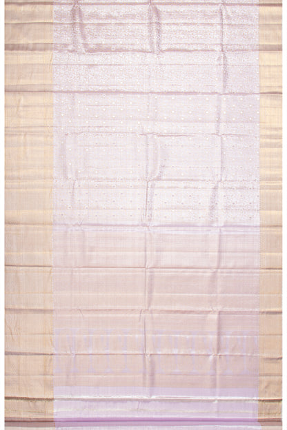 Kanchipuram Silk Tissue Brocade Lavender Saree