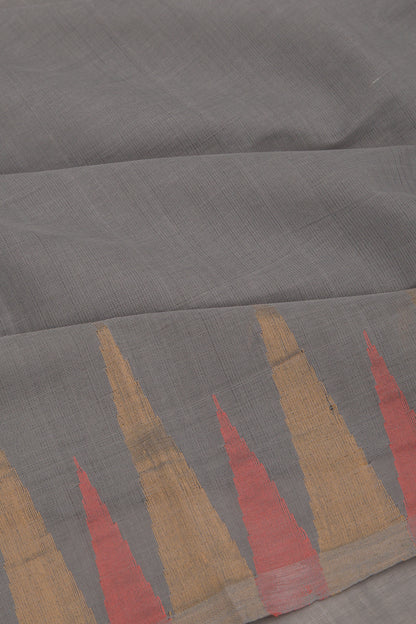 Ponduru Handspun Cotton Plain Grey Saree