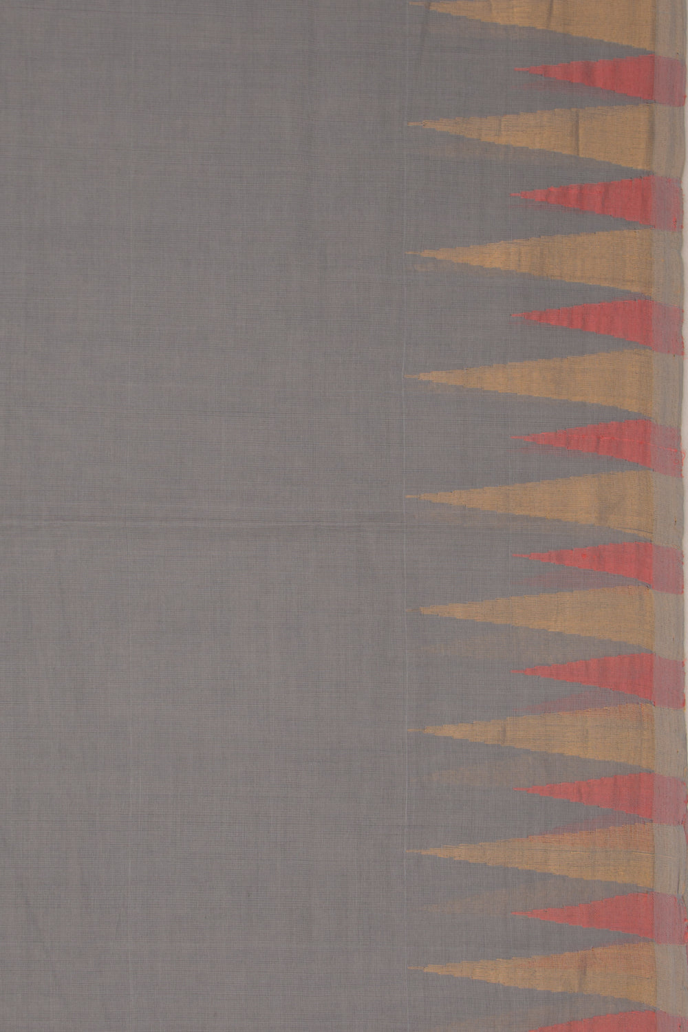 Ponduru Handspun Cotton Plain Grey Saree