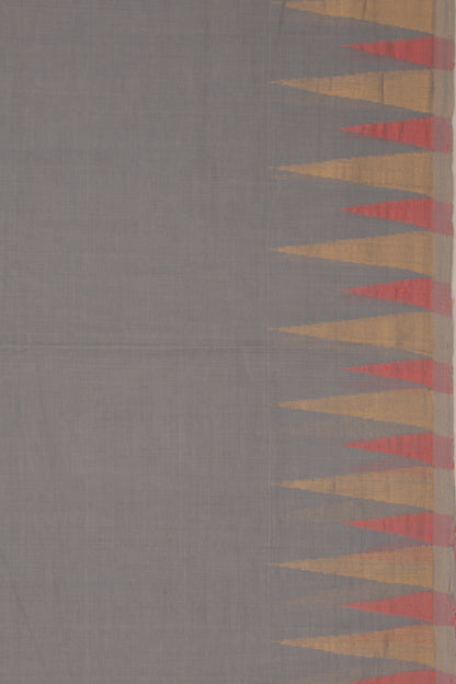 Ponduru Handspun Cotton Plain Grey Saree