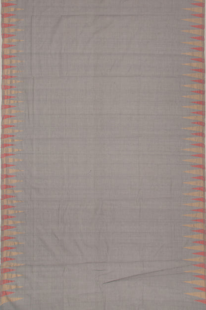 Ponduru Handspun Cotton Plain Grey Saree