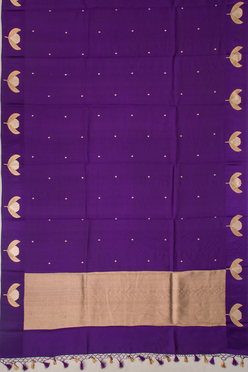 Banarasi Katan Silk Butta Violet Saree