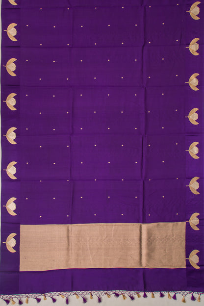 Banarasi Katan Silk Butta Violet Saree