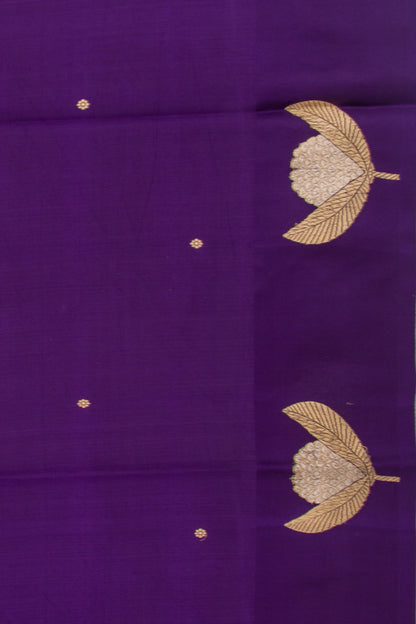 Banarasi Katan Silk Butta Violet Saree