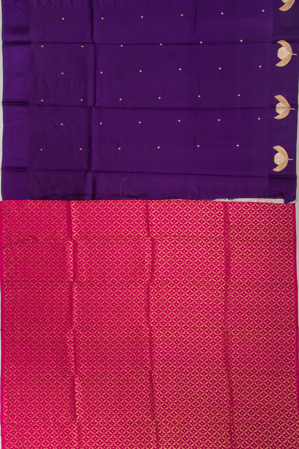 Banarasi Katan Silk Butta Violet Saree