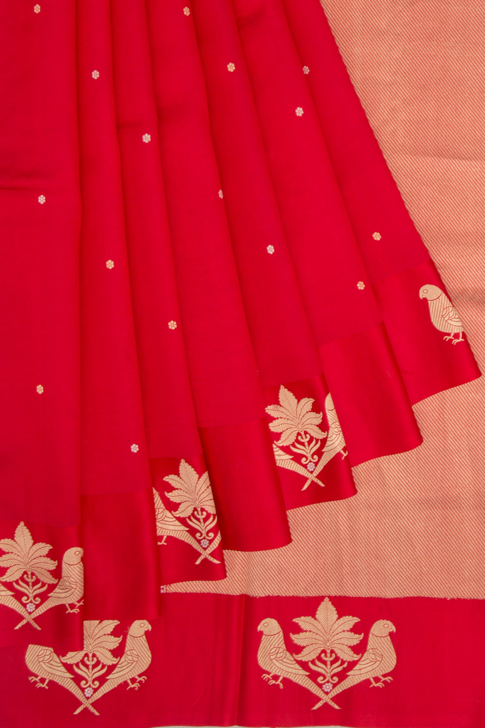 Banarasi Katan Silk Butta Red Saree