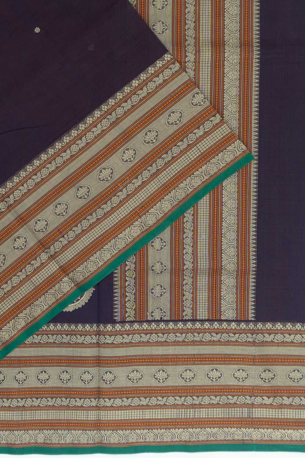 Chettinad Cotton Butta Purple Saree