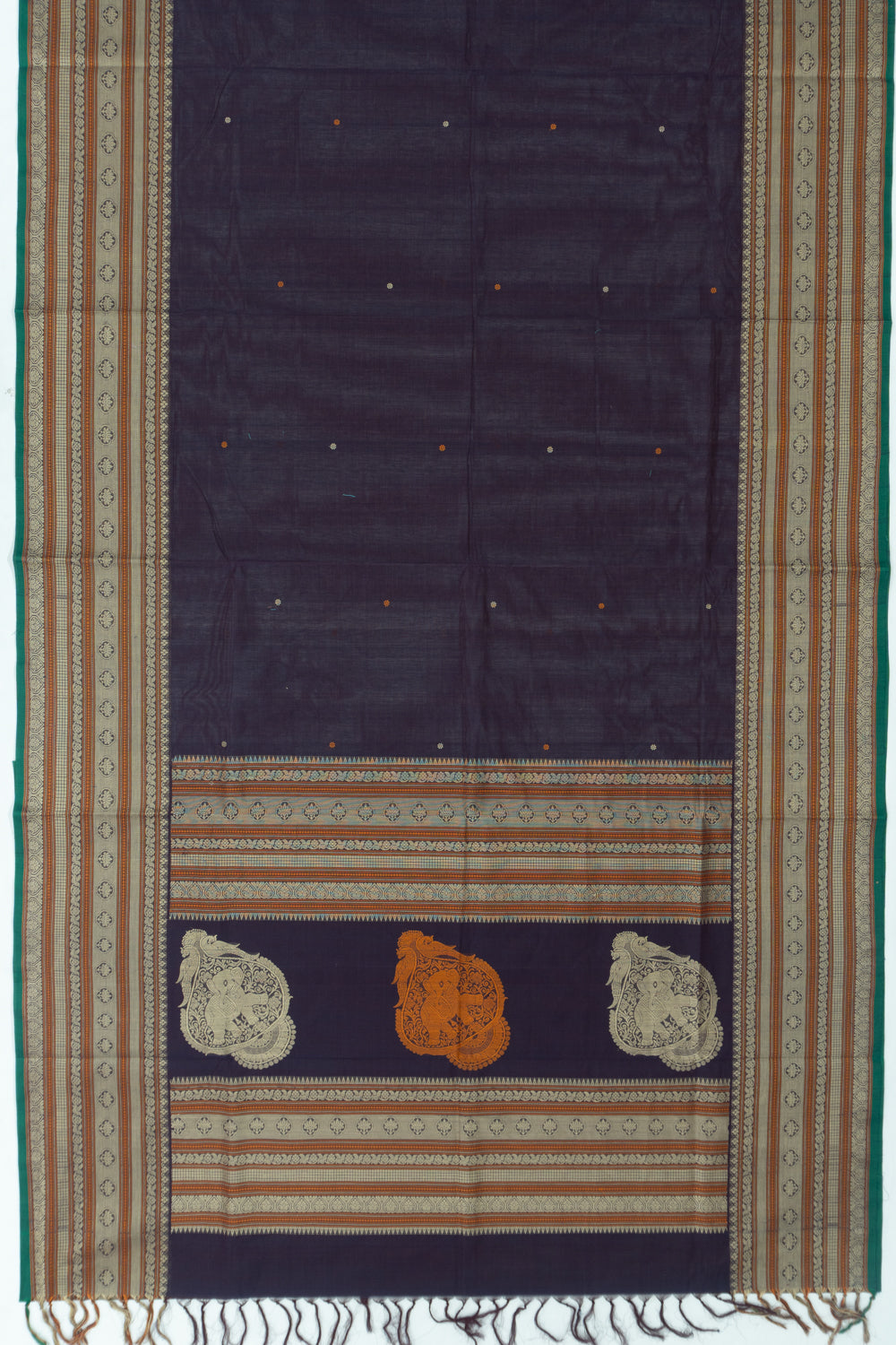 Chettinad Cotton Butta Purple Saree
