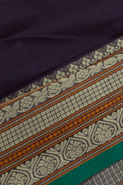 Chettinad Cotton Butta Purple Saree