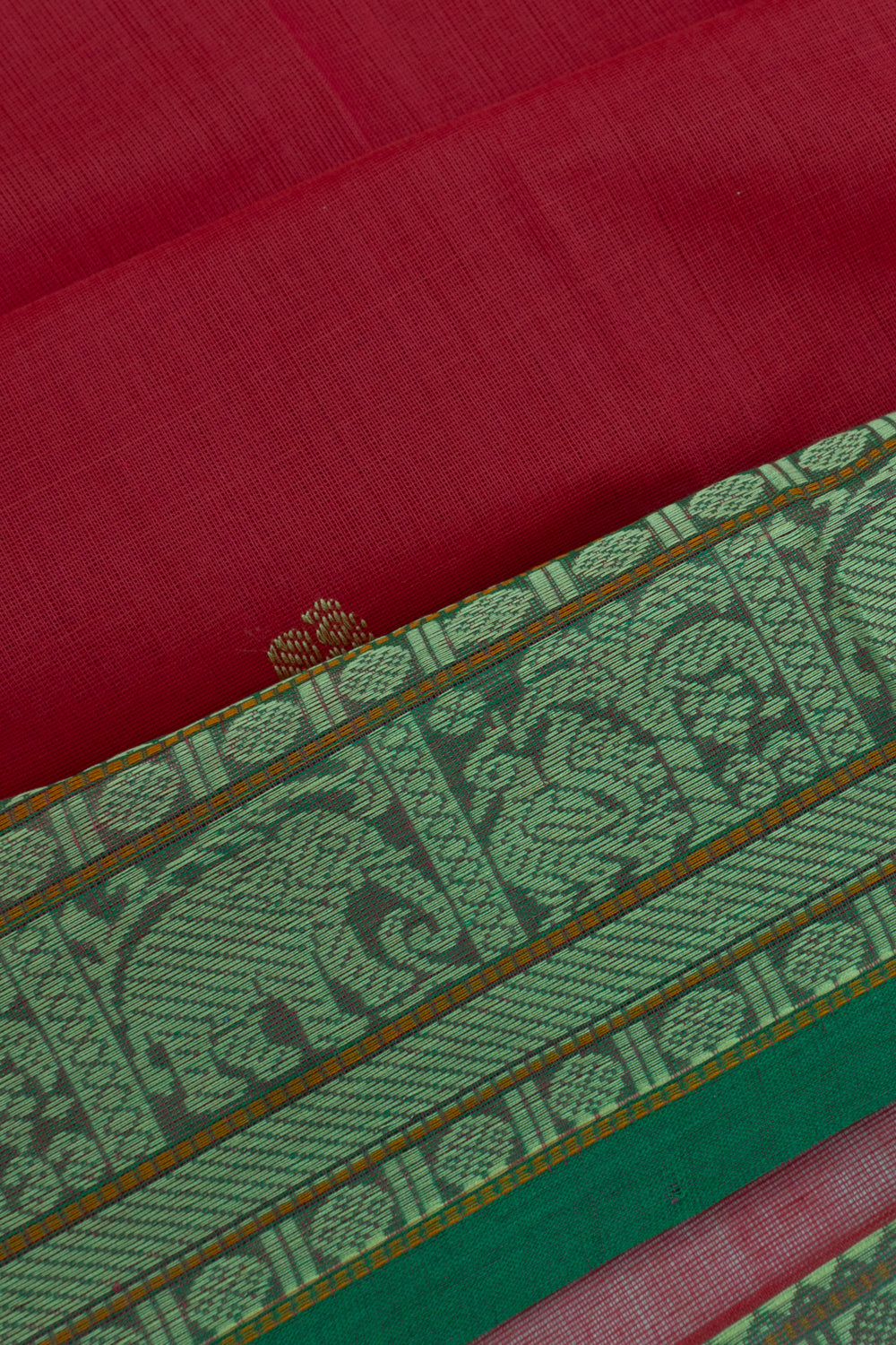 Chettinad Cotton Butta Redish Pink Saree