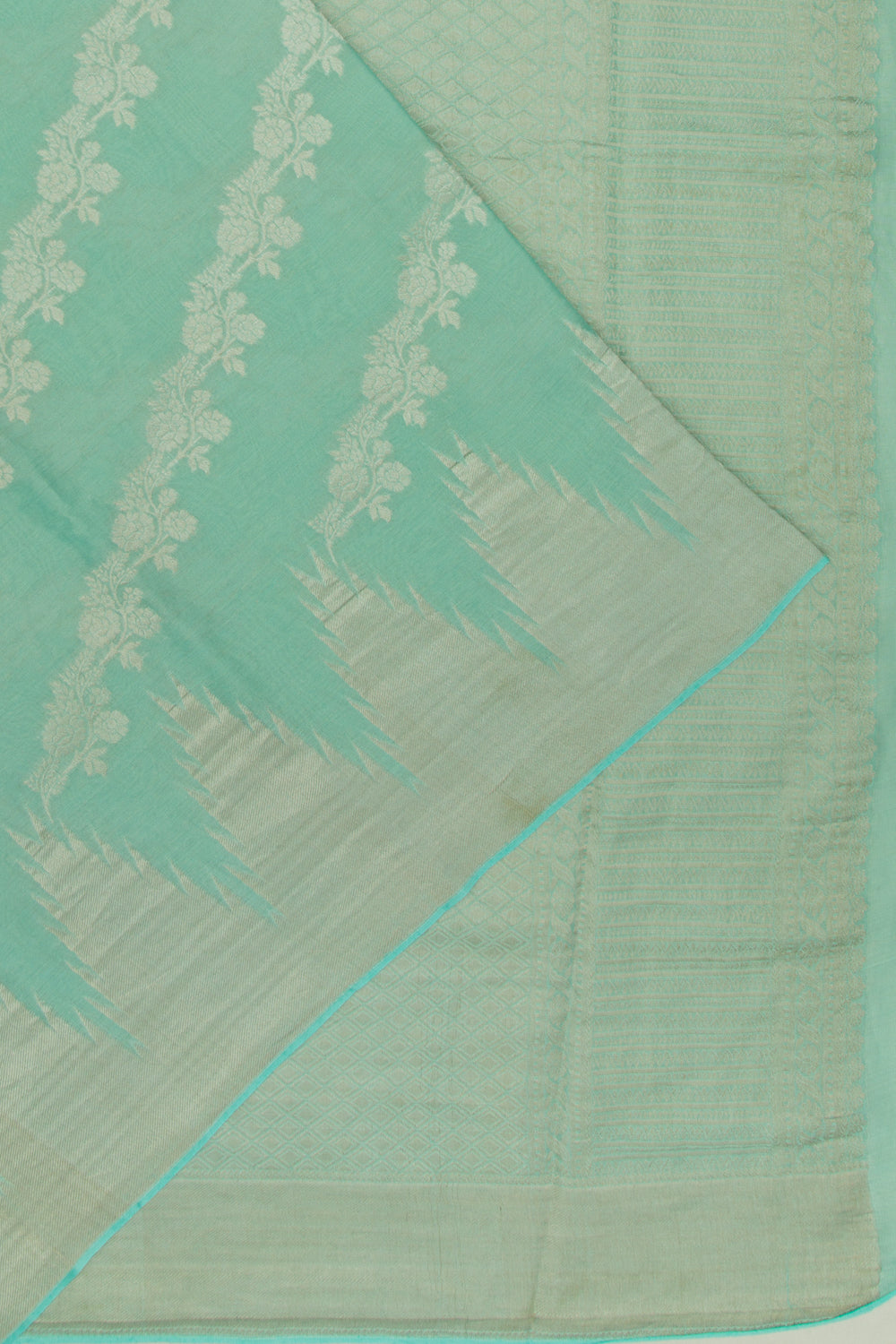 Banarasi Georgette Tissue Jaal Sea Green Saree