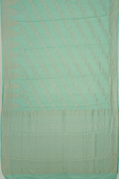 Banarasi Georgette Tissue Jaal Sea Green Saree