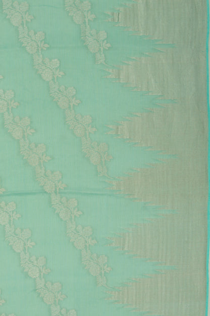 Banarasi Georgette Tissue Jaal Sea Green Saree