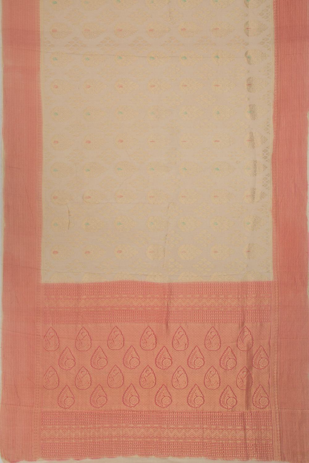 Banarasi Georgette Brocade Beige Saree