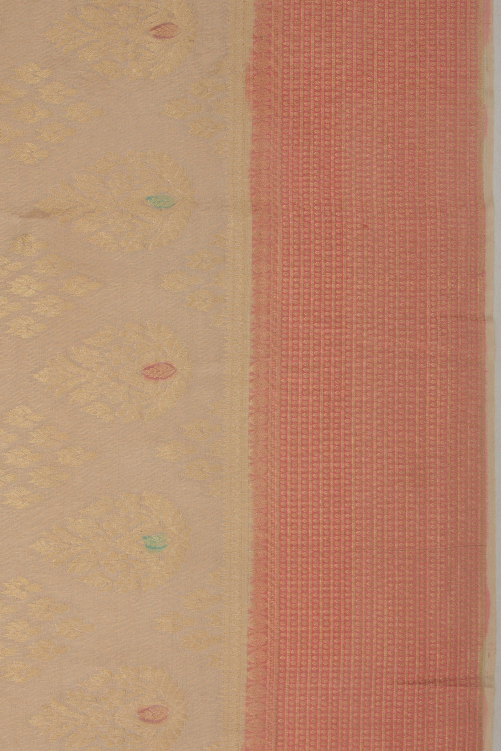 Banarasi Georgette Brocade Beige Saree