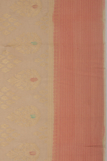 Banarasi Georgette Brocade Beige Saree