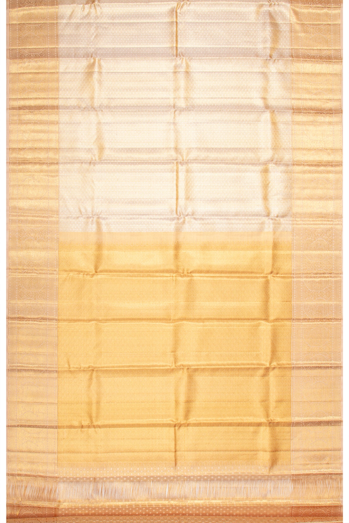 Kanchipuram Silk Tissue Brocade Gold Saree