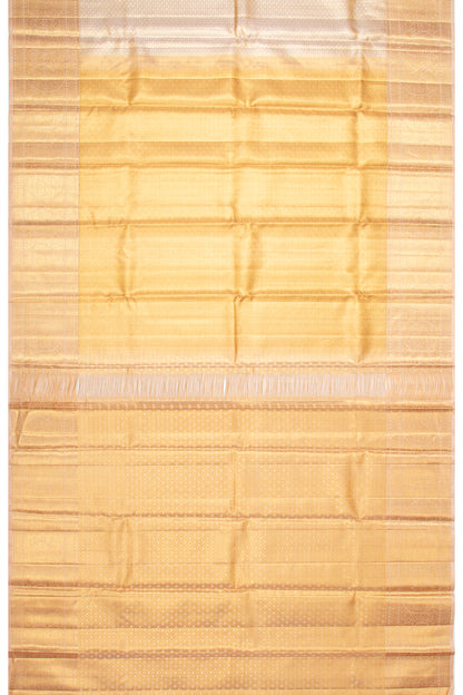 Kanchipuram Silk Tissue Brocade Gold Saree