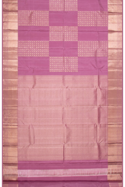 Kanchipuram Silk Antique Zari Brocade Lavender Saree