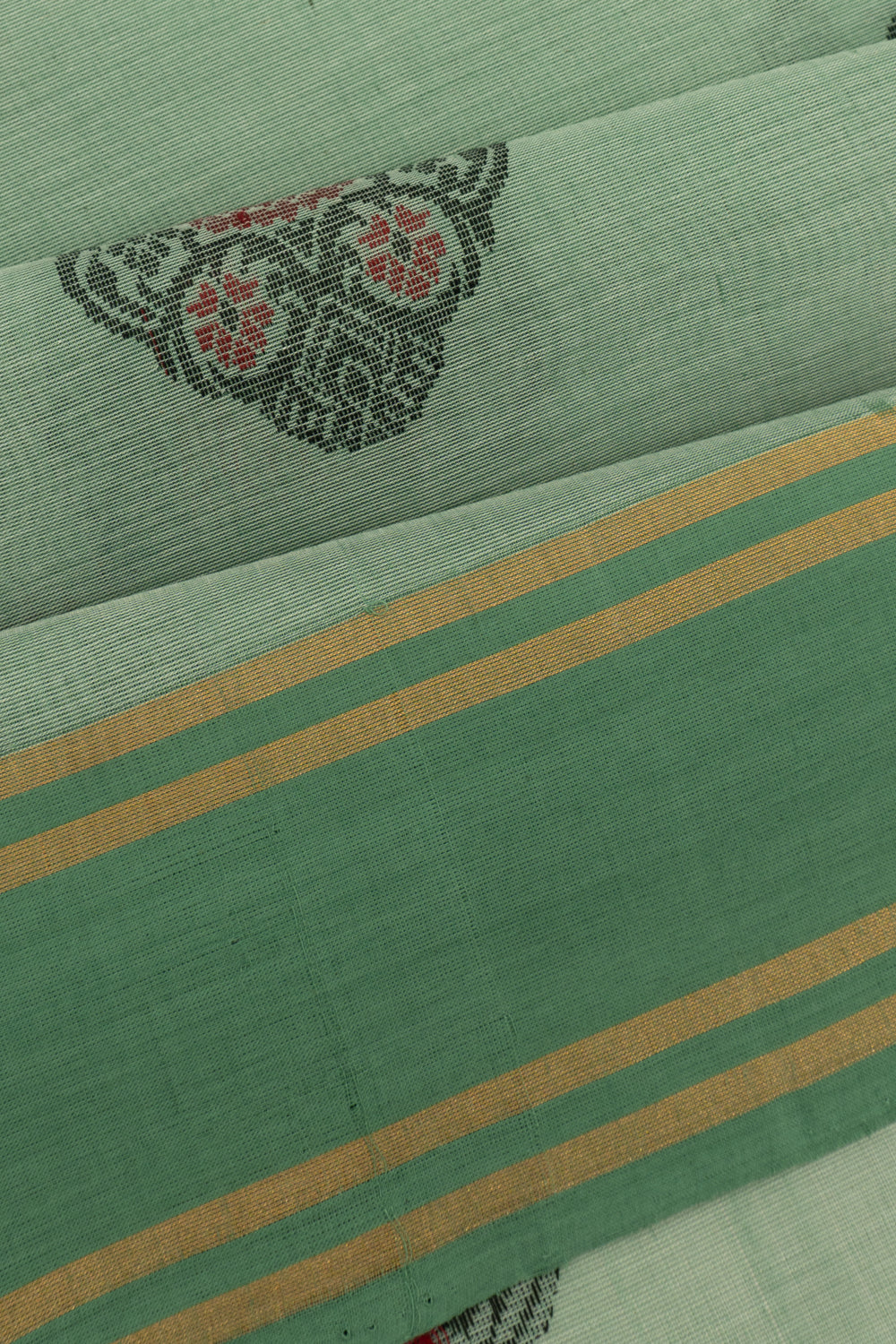 Chettinad Cotton Butta Pastel Green Saree