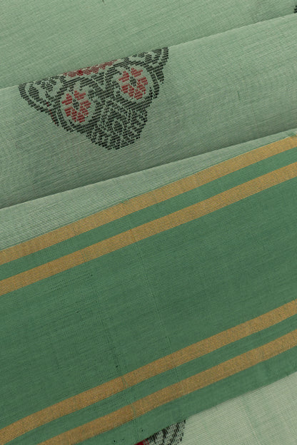 Chettinad Cotton Butta Pastel Green Saree