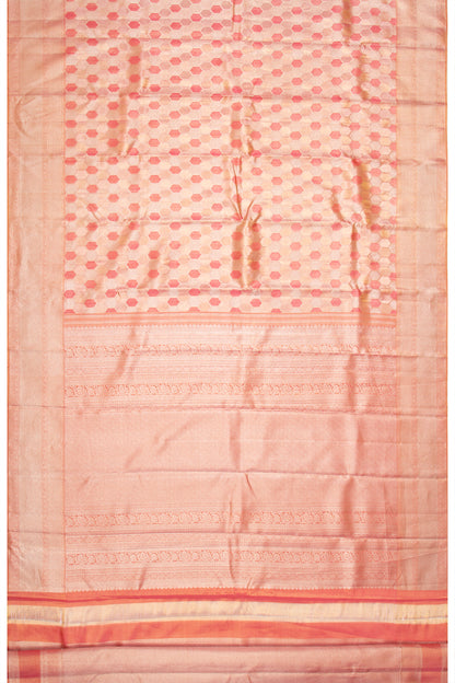 Taranga Kanchi Silk Tissue Brocade Orange Saree