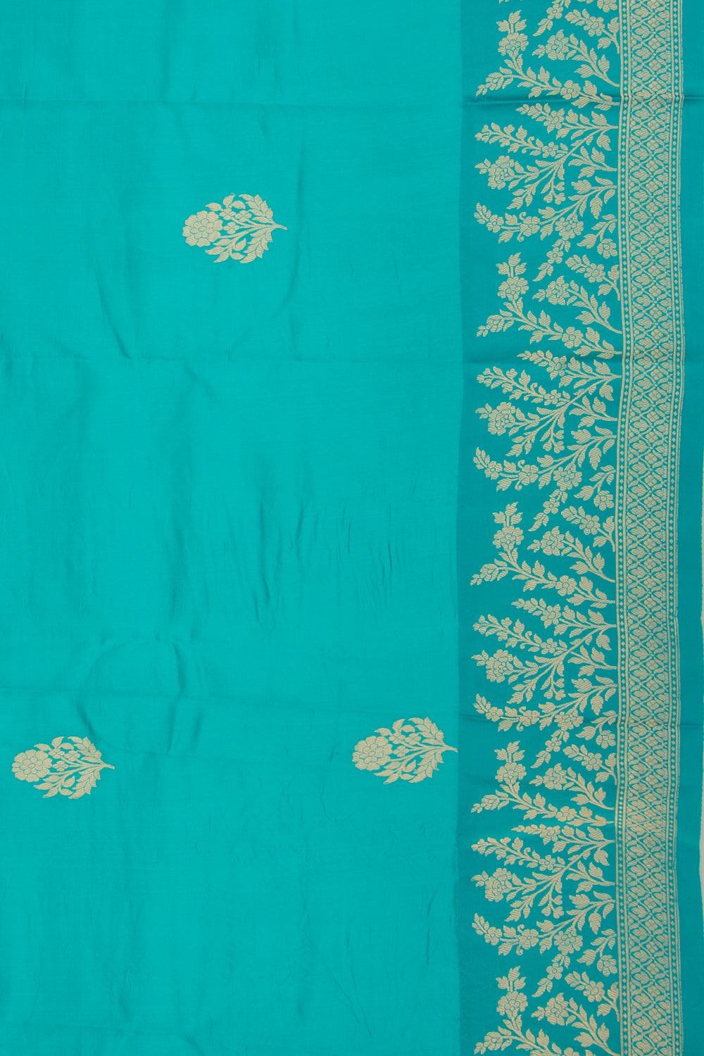 Banarasi Katan Silk Butta Blue Saree
