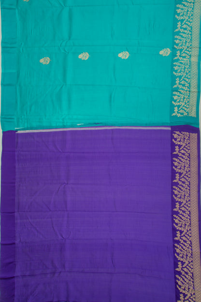 Banarasi Katan Silk Butta Blue Saree